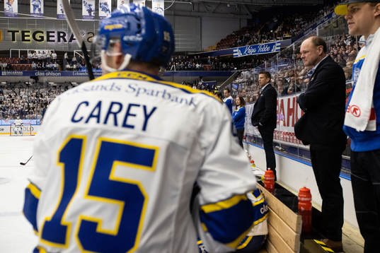 Leksands tränare Ulf Samuelsson  och Leksands assisterande
