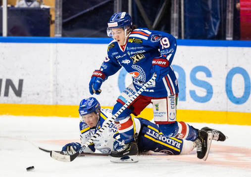 Oskarshamns Tyler Kelleher och Leksands Patrik Zackrisson
