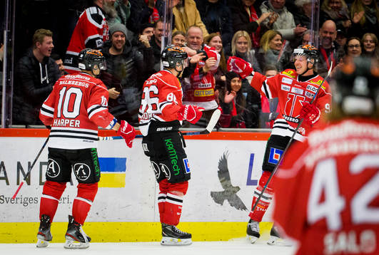 Örebros Mathias Bromé jublar vid 5-1