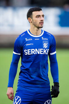 IFK Göteborgs Giorgi Kharaishvili  innan fotbollsmatchen i