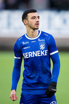 IFK Göteborgs Giorgi Kharaishvili  innan fotbollsmatchen i
