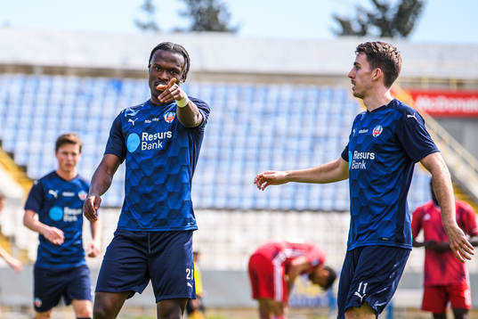 Helsingborgs Noel Mbo jublar