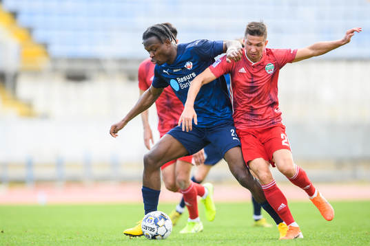 Helsingborgs Noel Mbo och Liepajas Zviedris