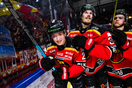 Luleås Nils Lundkvist, Emil Larsson och Isac Brännström