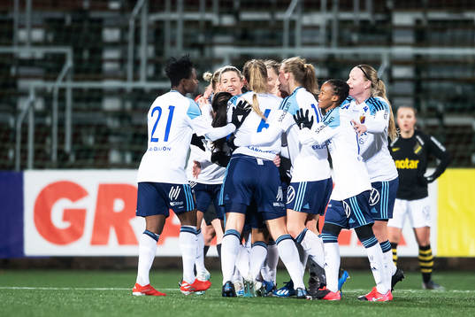 Djurgårdens spelare jublar
