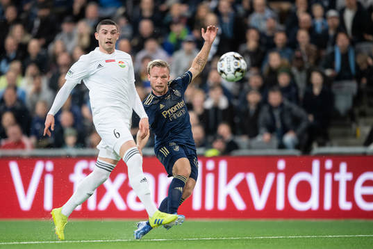 Dalkurds Irfan Jasarevic och Djurgårdens Nicklas Bärkroth
