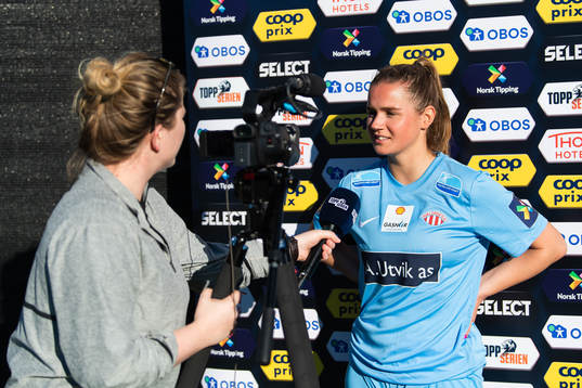Andrea Norheim of Avaldsnes is interviewed