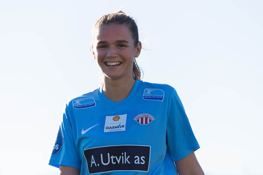 Andrea Norheim of Avaldsnes atfer a pre-season friendly