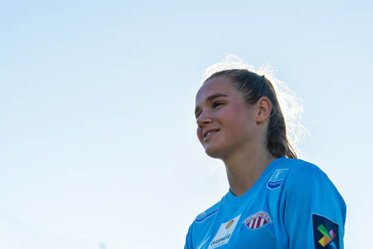 Andrea Norheim of Avaldsnes atfer a pre-season friendly