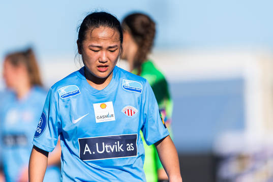 Maria Sørenes of Avaldsnes looks dejected