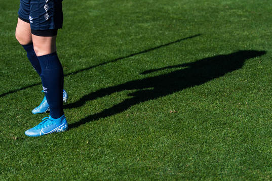 A shadow of a player