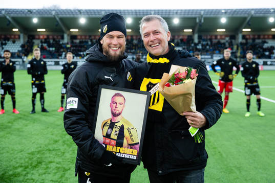 Häckens Alexander Faltsetas och sportchef Sonny Karlsson