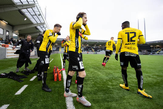 Häckens Erik Friberg innan fotbollsmatchen i Svenska Cupen