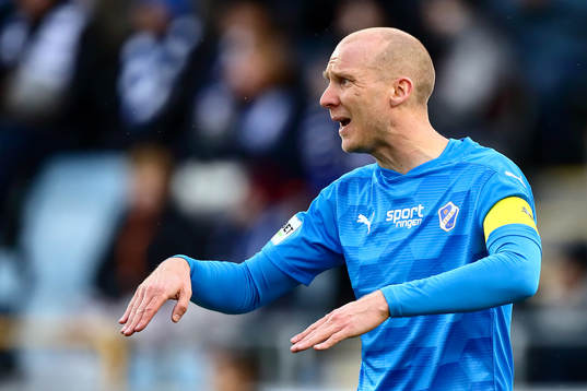 Halmstads Andreas Johansson reagerar
