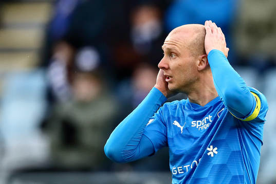 Halmstads Andreas Johansson reagerar