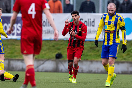 Östersunds Rewan Amin reagerar mot ett domslut