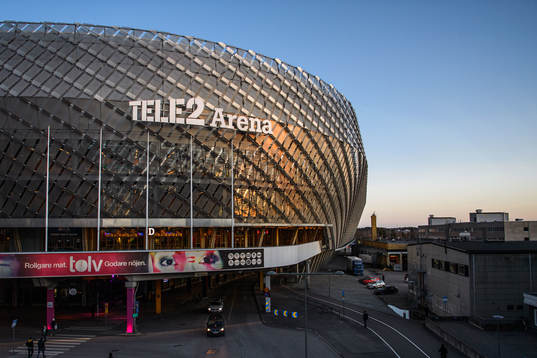Exteriör av Tele2 Arena