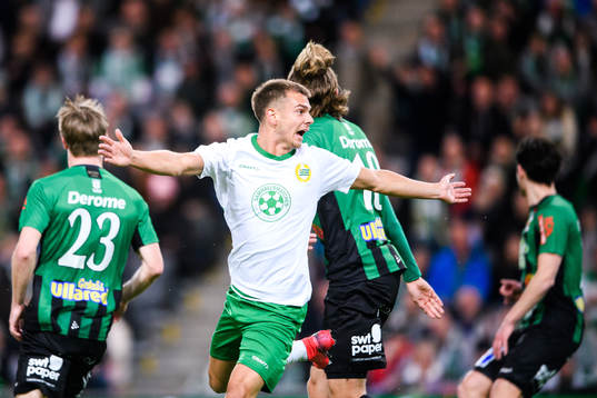 Hammarbys Alexander Kacaniklic reagerar