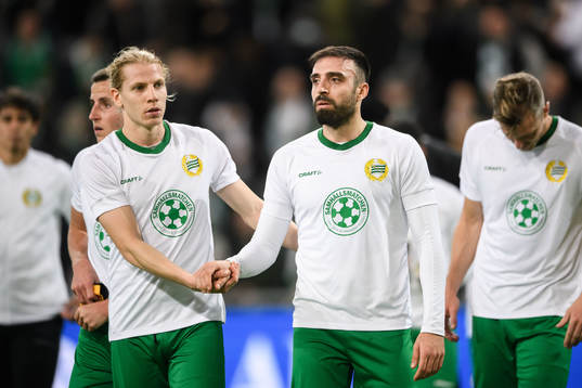 Hammarbys Gustav Ludwigson och Abdul Khalili