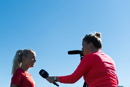 Rikke Bogetveit Nygard of Arna-Bjørnar is interviewed
