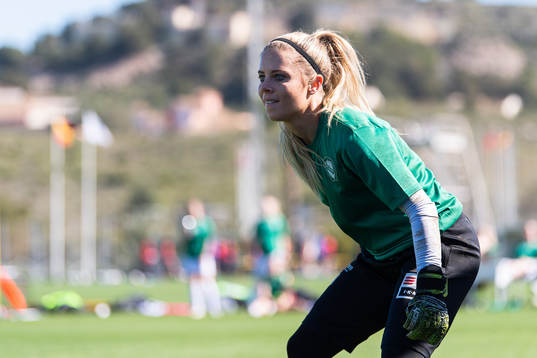 Goalkeeper Adelaide Anne Gay of Klepp