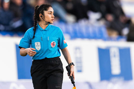 Assistant referee Niloo Kafili