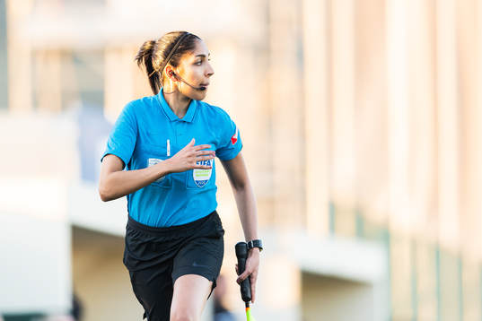 Assistant referee Sonia Khan