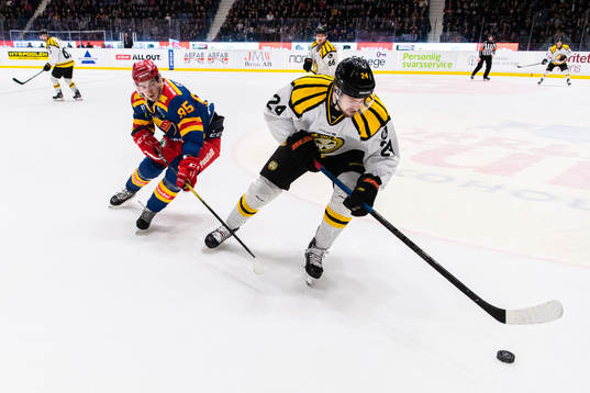 Djurgårdens Michael Haga och Brynäs Emil Molin