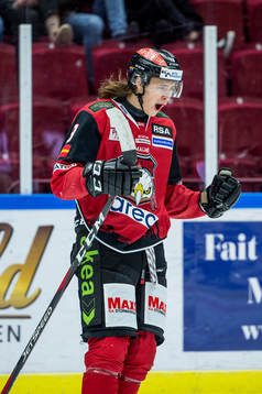Malmö Redhawks Malte Setkov jublar