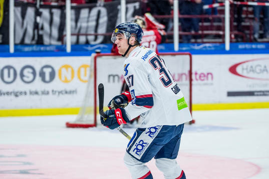 Linköpings Adam Ginning jublar