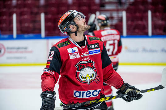 Malmö Redhawks Niklas Arell deppar