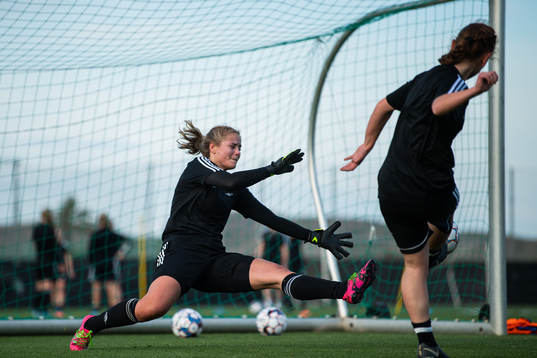 Goalkeeper Birthe Emilie Christiansen of Rosenborg