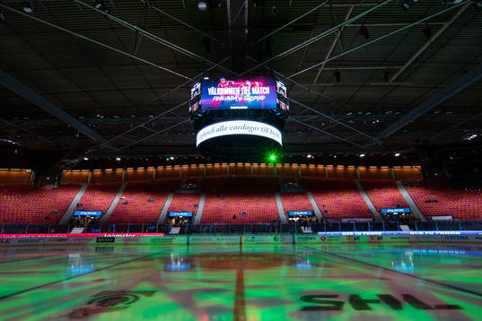 Scandinavium interiört innan ishockeymatchen i SHL mellan