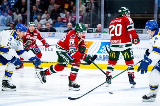 Leksands Jon Knuts och Frölundas Rhett Rakhshani