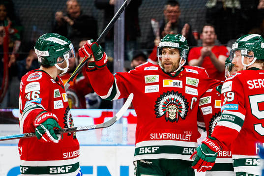 Frölundas Joel Lundqvist jublar