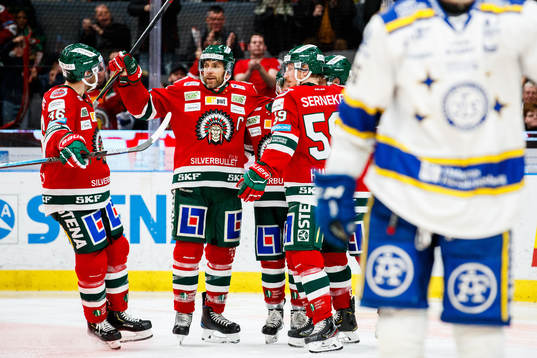 Frölundas Joel Lundqvist jublar