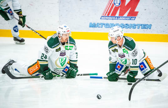 Färjestads Jonathon Blum och Marcus Nilsson