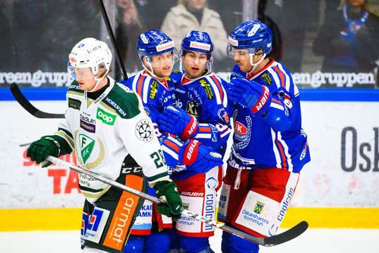 Oskarshamns Rickard Palmberg, Ben Youds och Simon Després