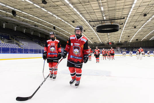 Malmö Redhawks spelare deppar