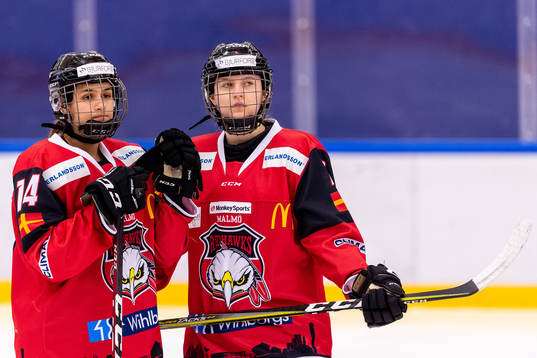 Malmö Redhawks Julie Jensen och Kristine Melberg
