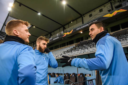 Anders Christiansen, Rasmus Bengtsson and Behrang Safari