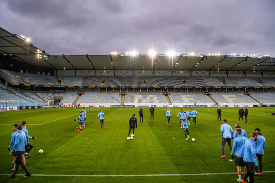 General view over a press conference and practice with