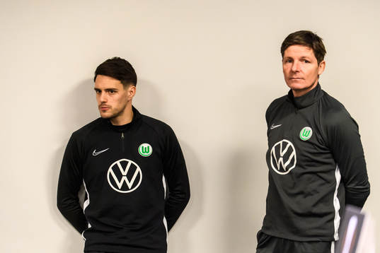 Josip Brekalo and Oliver Glasner, head coach