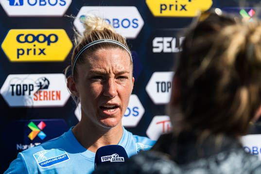Robyn Decker of Avaldsnes is interviewed
