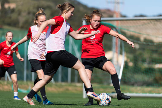 Tanja Løfshus and Kristina Brudvik of Arna-Bjørnar