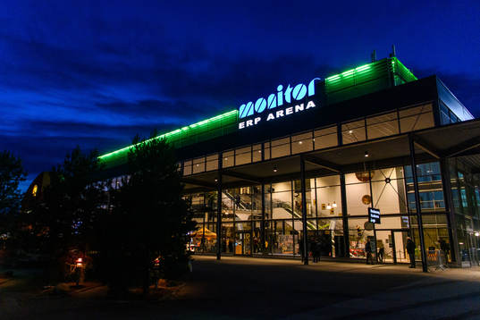 Exteriör av Monitor ERP Arena