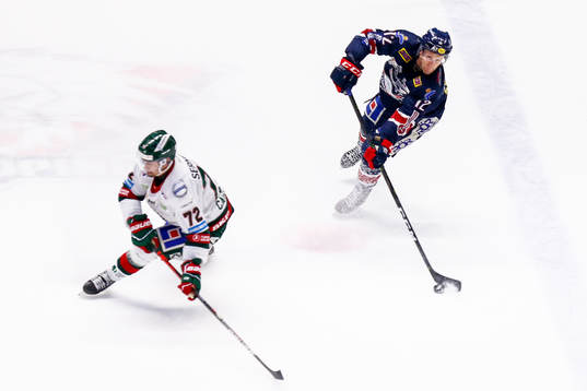 Linköpings Sebastian Karlsson och Frölundas Patrik