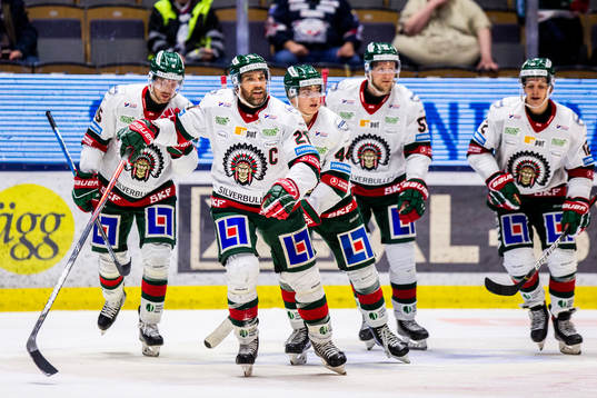 Frölundas Joel Lundqvist jublar
