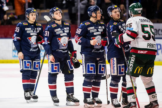Linköpings Olle Lycksell och Max Lindroth deppar