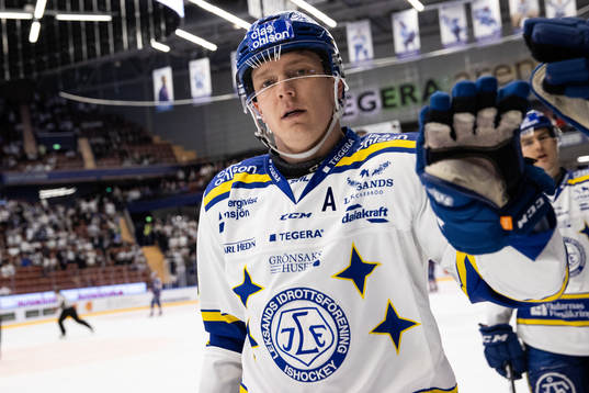 Leksands Patrik Zackrisson jubel
